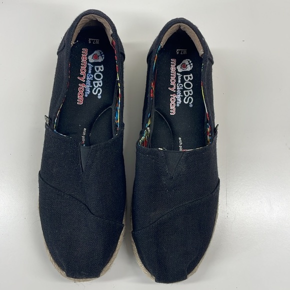 Bobs from Sketchers Espadrille Wedges in Black Size 7.5 - Picture 3 of 7